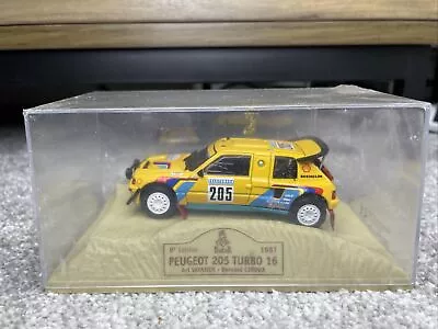 Norev 1/43 Peugeot 205 Turbo T16 Dakar Rally 1987 Vatanen Diecast Model • $18.65