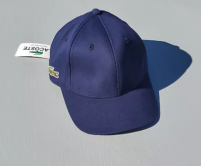 Lacoste Cap New Navy Blue Croc On Side Genuine Has Tags Attached 100% Cotton • $33.85