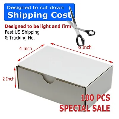 100 6x4x2 Cardboard Packing Mailing Moving Shipping Boxes Corrugated Box Cartons • $33.95