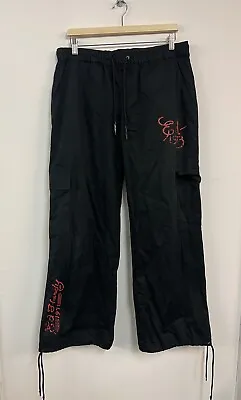 Urban Outfitters Exclusive Ed Hardy Dragon Black Cargo Bottoms Size Large L32” • $57.22