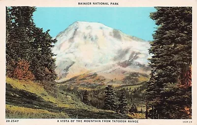 Mt Rainier Washington Tatoosh Range Paradise Inn Glacier Volcano Vtg Postcard C1 • $4.35