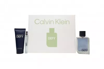 Calvin Klein Defy Gift Set 100ml Edt+ 100ml Shower Gel + 10ml Edt - Men's. New • £53.76