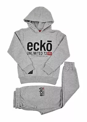 Ecko Unltd Boy's Grey Premium Designer Urban Cotton Tracksuit New Hip Hop Era • £29.99