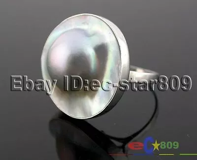 D0201 20mm  Southsea Mabe Pearl NECKLACE EARRING RING Pendant Sterling Silver • $42