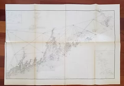 1877/1878 US Coast & Geodetic Survey Map #2 Dated 1867 U.S. Northeast Boundary • $45