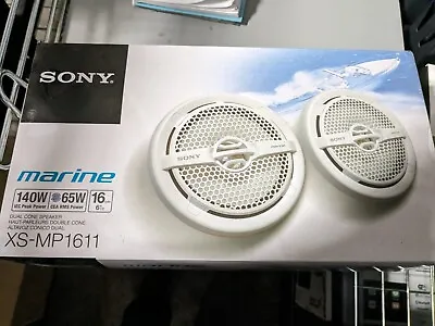 Sony XSMP1611.U Bluetooth 6.5-Inch Dual Cone Marine Speakers - White • $49