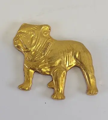 Vintage Brass Gold Mack Bull Dog Metal Decal Truck Logo Advertising Promo Emblem • $35