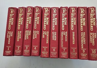 L. Ron Hubbard Mission Earth Hardcover Books 1- 10 1st Ed 1987 Set Scientology  • $444