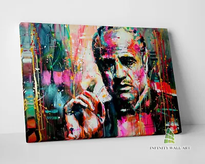 Godfather Graffiti Canvas Art Wall Art Mafia Gangster Picture Print Decor -E212 • £21.50