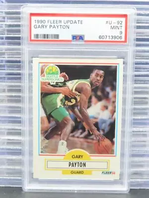 1990-91 Fleer Update Gary Payton Rookie Card RC #U-92 PSA 9 MINT Supersonics • $0.99