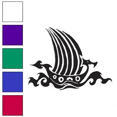 Viking Ship Dragon Boat Vinyl Decal Sticker Multiple Colors & Sizes #718 • $3.22