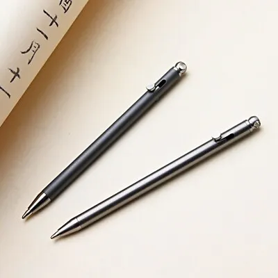 Mini Titanium Pen Outdoor Travel Portable Keychain Mini Ballpoint Pen EDC Pen • $14.36