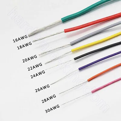 Tin Plated Copper Cable Wire UL1007 Flexible PVC Wire 18/22/24/26 AWG 80℃ 300V • £1.55