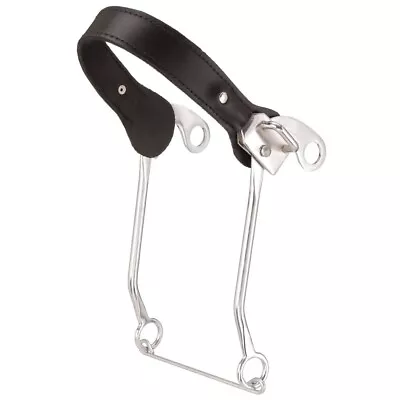 Leather Noseband Hackamore - Stainless Steel - 8  Cheeks • $45.55