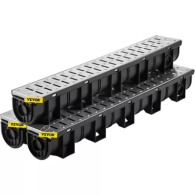 VEVOR Metal Driveway Drain Grate Drainage Trench Channel Kit 5.8 X5.2 -3 Pack • $94.95