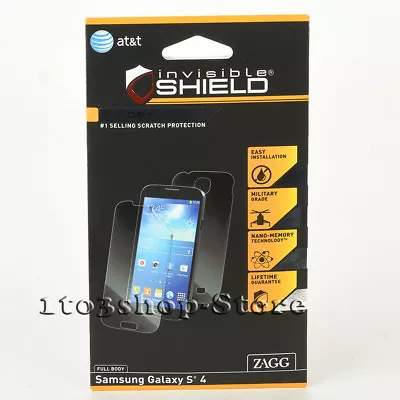 Zagg InvisibleShield Clear Screen Protector Skin For Samsung Galaxy S4 • $6.99