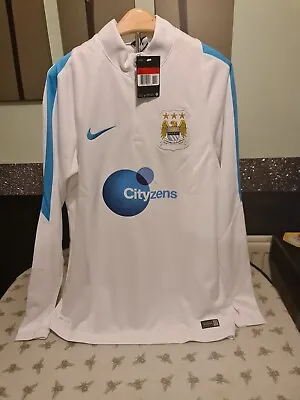 Nike Manchester City Shirt 2015/16- Training Jacket-Football Shirt-tags-size L • £27.50