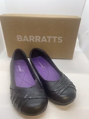 BNIB Barrett's Rouche Detail Christine Leather Ballerina Shoes 235 • £8.99