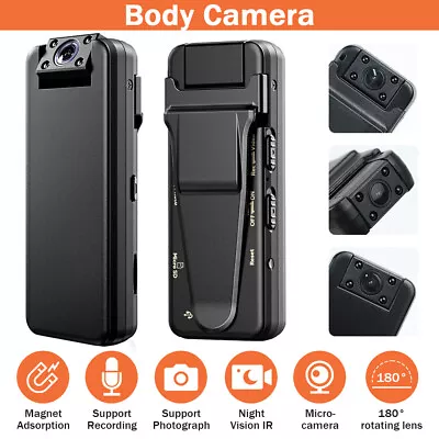 Mini Body Camera 1080P Spy Video Recorder Wearable Pocket Cam For Home Security • $41.99