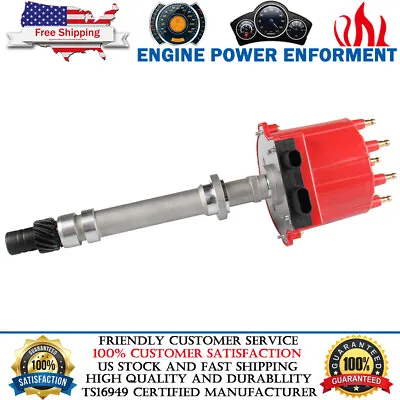 RED Ignition Distributor For Chevy GMC 350 5.7L EFI TBI TPI Vortec 5.0L Cap+Roto • $59.87