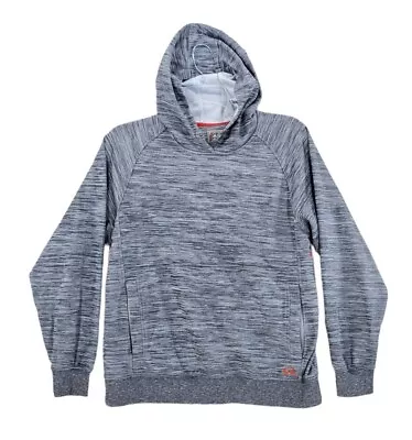 Cinch Hoodie Men M Gray Blk Pullover Sweatshirt Performance Stretch Zip Pockets • $30.40