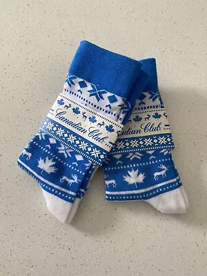 2 Pairs- Brand New Canadian Club Socks White And Blue • $25