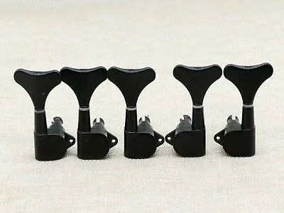 Bass Tuning Pegs Tuners Machine Heads For 5 String Guitar Sealed 2L3R Black Keys • $17.09