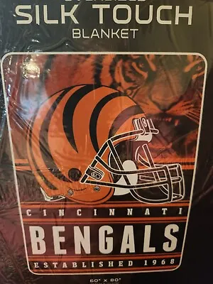 Cincinnati Bengals Oversized Silk Touch Throw Blanket 60  X 80  New! • $34.99