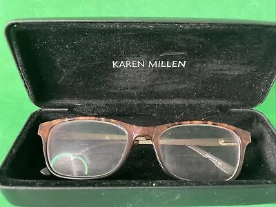 KAREN MILLEN Ladies Reading Glasses Faux Tortoise Shell Pattern Frames S11 • £18.99