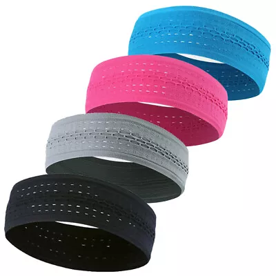 Men Women Sports Elastic Headband Fitness Sweatband Yoga Gym Running Hairband US • $6.99