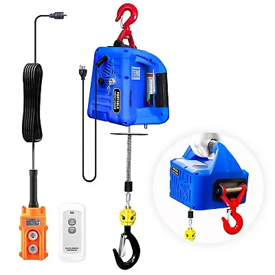 Electric Hoist Winch 110V 1100lbs 1500W Portable Electric Power Winch • $155.81