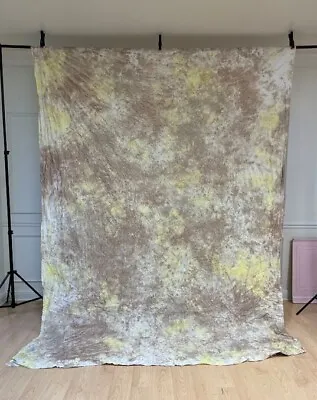 10'x20' Yellow/Brown Backdrop Muslin Hand-Painted Grommets Photography • $65