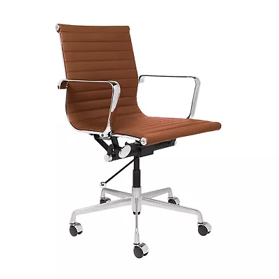 Mid Century Modern Brown Office Chair - NEW IN BOX - Ships Free • $150