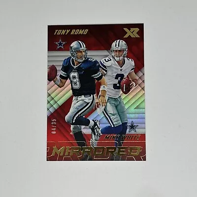 2018 Panini XR #M-39 Mike White & Tony Romo 'Mirrored' Rookie RED SSP /35 Cowboy • $14.99