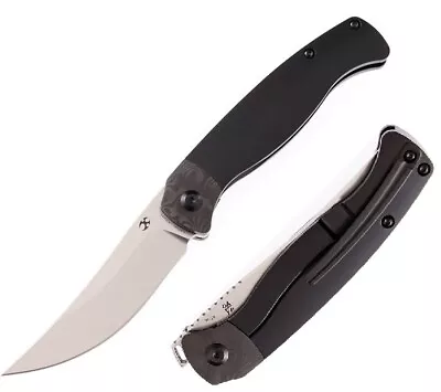 Kansept Knives Mujir Folding Knife 3.25  S35VN Steel Blade Black Titanium Handle • $124.39