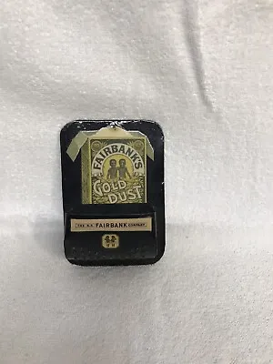 $21.50 • Buy Vintage Rare Metal Fairbanks Gold Dust Black Americana Match Safe Holder