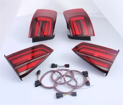 Dark Red LED Tail Lights Lamps+Adapter Cables Kit For VW Jetta GLI MK6 2015-2018 • $629.92