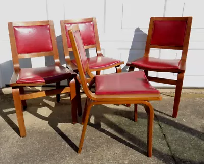 Set Of 4 Great Mid Century Modern Signed Thonet Bentwood Chairs Krona?...nice.. • $695