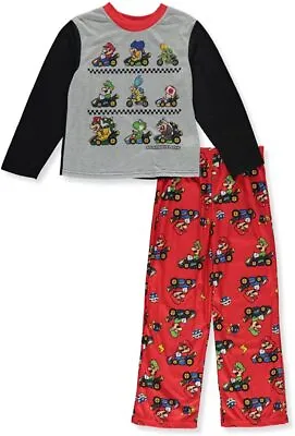 Super Mario Kart Big Boys' 2-Piece Pajamas Set Outfit Multi Size 4 6 8 10 • $13.99