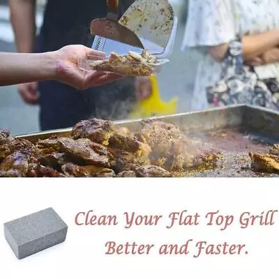 BBQ Scraper Cleaning Stone Pumice Grill Cleaner Brick Griddle Kit Block Q0E7 • $8.37