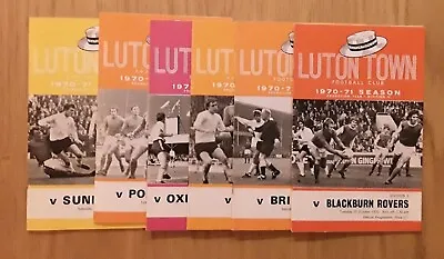 Luton Town 1970/71 Selection Of Home League Programmes From Menu • £2.50
