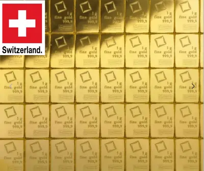1 Gram Gold Bar - 999.9 Fine Bullion - Pure 24ct Gold Bar - Valcambi Swiss Made • $179.89