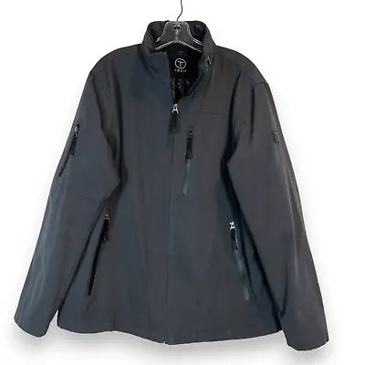 Tumi Jacket Coat Windbreaker Mens Large Gray Hooded Full Zip • $49.99