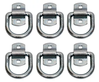 Pit Posse ½ Inch D Ring Tie-Down 6-Pack Heavy Duty Strap Anchor Truck Trailer • $27.95