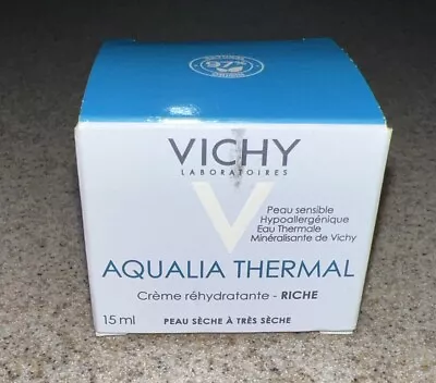 VICHY Aqualia Thermal Rehydrating Rich Cream Dry To Very Dry Skin 15mL/.51oz NIB • $10.95