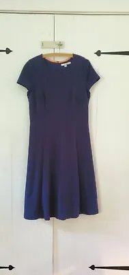 Boden Maggie Ottoman Day Dress Navy Size 10L (US) 14L (UK) • $19.99