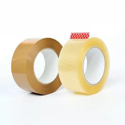 1-3-6-12-36 Rolls Clear-Brown Packing Packaging Carton Sealing Tape 2x110 Yards • $15.95