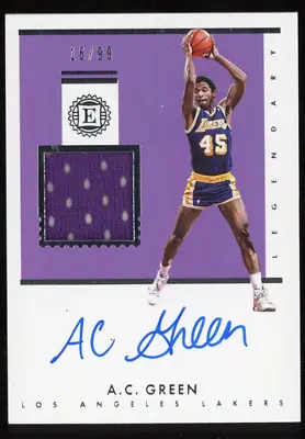 A.C. Green 2018-19 Panini Encased Auto Patch Relic Serial #d 16/99 Lakers • $36.99