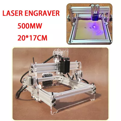 3 Axis 20x17cm USB CNC Laser Engraver Marking Machine Mini Wood Cutter DIY 500mW • £132.24