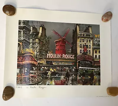 Vintage Paris Le Moulin Rouge Artwork • $45